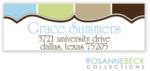 Rosanne Beck Return Address Labels - Jaden - Blue Rosanne Beck Return Address Labels - Jaden - Blue