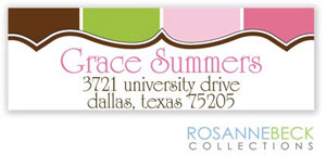 Rosanne Beck Return Address Labels - Jaden - Pink