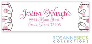 Rosanne Beck Return Address Labels - My Very First - Pink