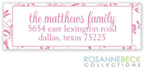 Rosanne Beck Return Address Labels - Spring Floral - Pink