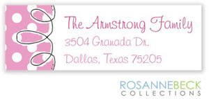 Rosanne Beck Return Address Labels - Cupcake - Pink