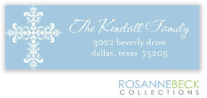 Rosanne Beck Return Address Labels - Striped Cross - Blue Rosanne Beck Return Address Labels - Striped Cross - Blue