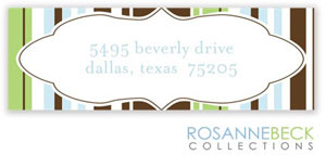 Rosanne Beck Return Address Labels - Manhattan - Blue