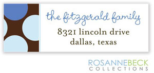 Rosanne Beck Return Address Labels - Dippin Dots - Blue