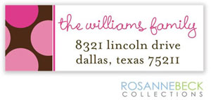 Rosanne Beck Return Address Labels - Dippin Dots - Pink