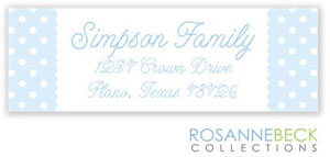 Rosanne Beck Return Address Labels - Little Clothes - Blue