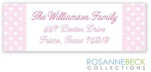 Rosanne Beck Return Address Labels - Little Clothes - Pink