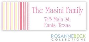 Rosanne Beck Return Address Labels - Oh Baby - Pink