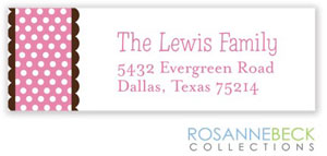 Rosanne Beck Return Address Labels - Polka Dot - Pink Rosanne Beck Return Address Labels - Polka Dot - Pink