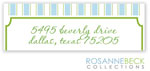 Rosanne Beck Return Address Labels - Preppy Stripe - Blue