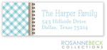 Rosanne Beck Return Address Labels - Gingham - Blue