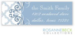 Rosanne Beck Return Address Labels - Scalloped - Blue