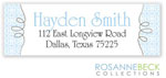 Rosanne Beck Return Address Labels - Stork - Blue