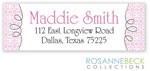 Rosanne Beck Return Address Labels - Stork - Pink