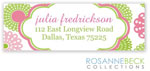 Rosanne Beck Return Address Labels - Retro Flowers - Pink