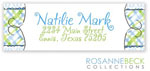 Rosanne Beck Return Address Labels - Rattle Me Baby - Blue