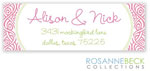 Rosanne Beck Return Address Labels - Ornate Floral - Pink