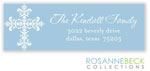 Rosanne Beck Return Address Labels - Striped Cross - Blue