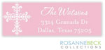 Rosanne Beck Return Address Labels - Striped Cross - Pink