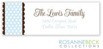 Rosanne Beck Return Address Labels - Polka Dot - Blue