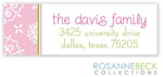 Rosanne Beck Return Address Labels - Cute Floral - Pink