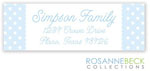 Rosanne Beck Return Address Labels - Little Clothes - Blue