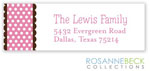 Rosanne Beck Return Address Labels - Polka Dot - Pink