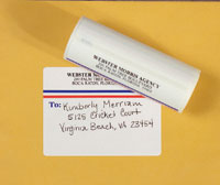 Rytex - Red/Blue Striped Shipping Labels