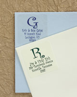 Rytex - Curly Initial Address Labels (Square)