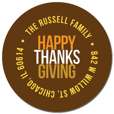 Spark & Spark Return Address Labels (Thanksgiving Message)