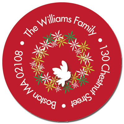 Spark & Spark Return Address Labels (Wreath Of Peace -Red) Spark & Spark Return Address Labels (Wreath Of Peace -Red)