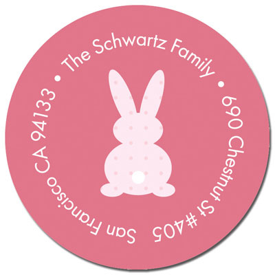 Spark & Spark Return Address Labels (Little Bunny - Pink)