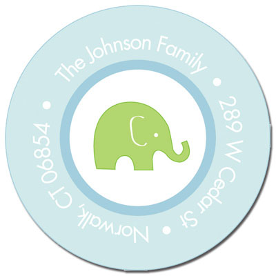 Spark & Spark Return Address Labels (Elephants In A Row)