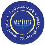 Spark & Spark Return Address Labels (Hanukkah Menorah)