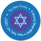 Spark & Spark Return Address Labels (Stars Of David - Blue)