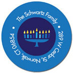 Spark & Spark Return Address Labels (Menorah)