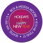 Spark & Spark Return Address Labels (Hanging Ornaments -Purple)