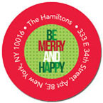 Spark & Spark Return Address Labels (Be Merry And Happy)
