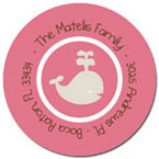 Spark & Spark Return Address Labels (Play Baby Whale - Pink)
