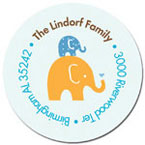 Spark & Spark Return Address Labels (Mommy And Baby Elephant - Boy)