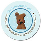 Spark & Spark Return Address Labels (Teddy Bear - Blue)