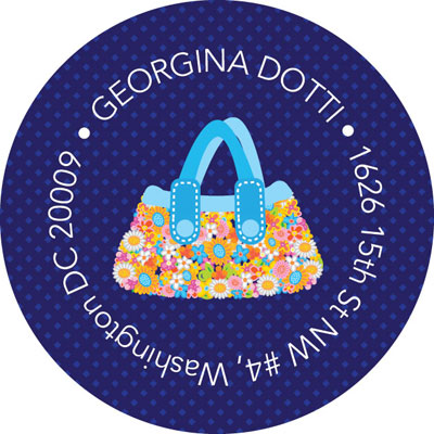 Spark & Spark Return Address Labels (Blue Flowery Purse) Spark & Spark Return Address Labels (Blue Flowery Purse)