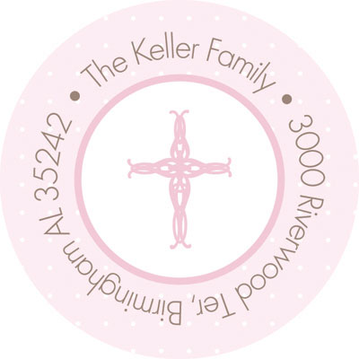 Spark & Spark Return Address Labels (Pink Threaded Cross) Spark & Spark Return Address Labels (Pink Threaded Cross)