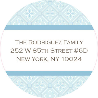 Spark & Spark Return Address Labels (Blue Rosettes)