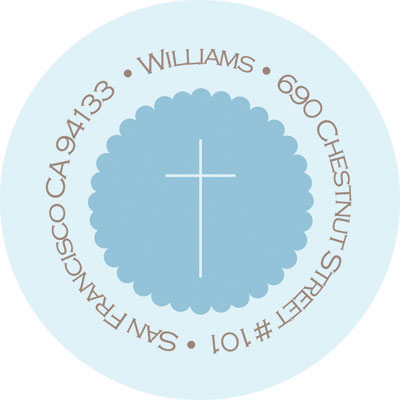 Spark & Spark Return Address Labels (Simple Scallop In Blue) Spark & Spark Return Address Labels (Simple Scallop In Blue)