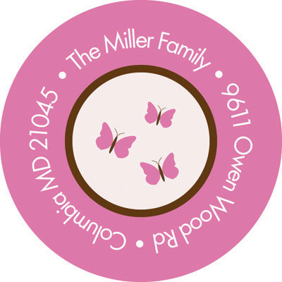 Spark & Spark Return Address Labels (A Pink Butterfly World)