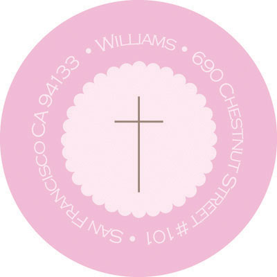 Spark & Spark Return Address Labels (A Pink Scallop Border)