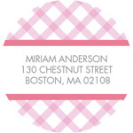 Spark & Spark Return Address Labels (Pink Crisscross)