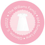 Spark & Spark Return Address Labels (Sweet Baptism Gown)