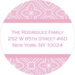 Spark & Spark Return Address Labels (Pink Rosettes)